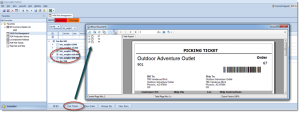 Grid Style, Macola OE Order, Group by Customer and Weight, then Check Box the Orders you want to work on and simply Print Pick Tickets