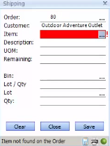 WiSys Agility WMS Order Validation