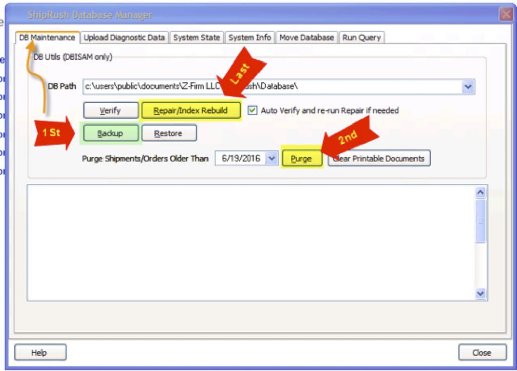 ShipRush Database Manager 1