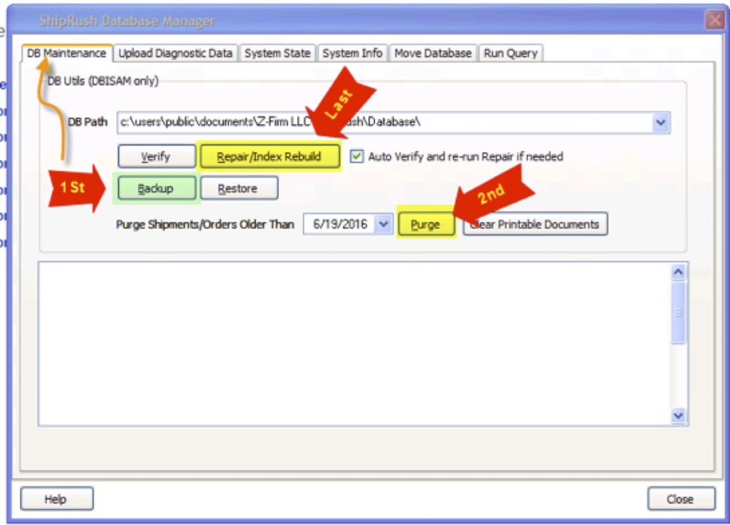 ShipRush Database Manager 1