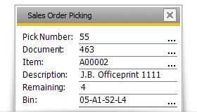 sales order picking sap business one