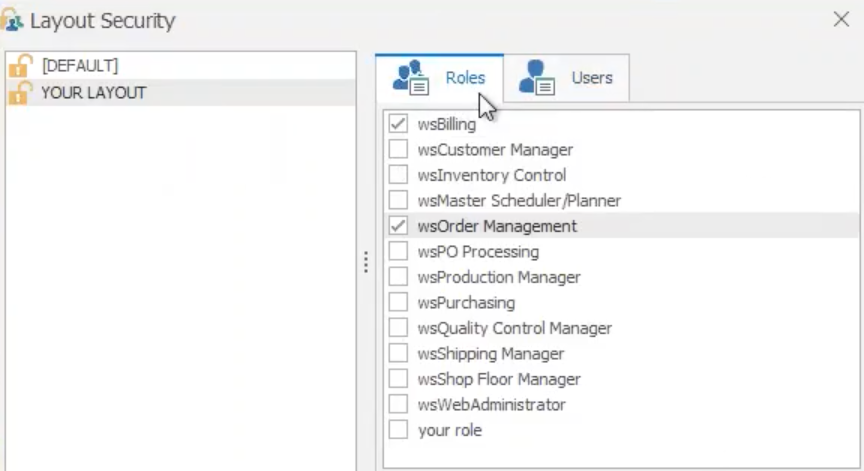 New Grid Layout Security in WiSys Agility Explorer