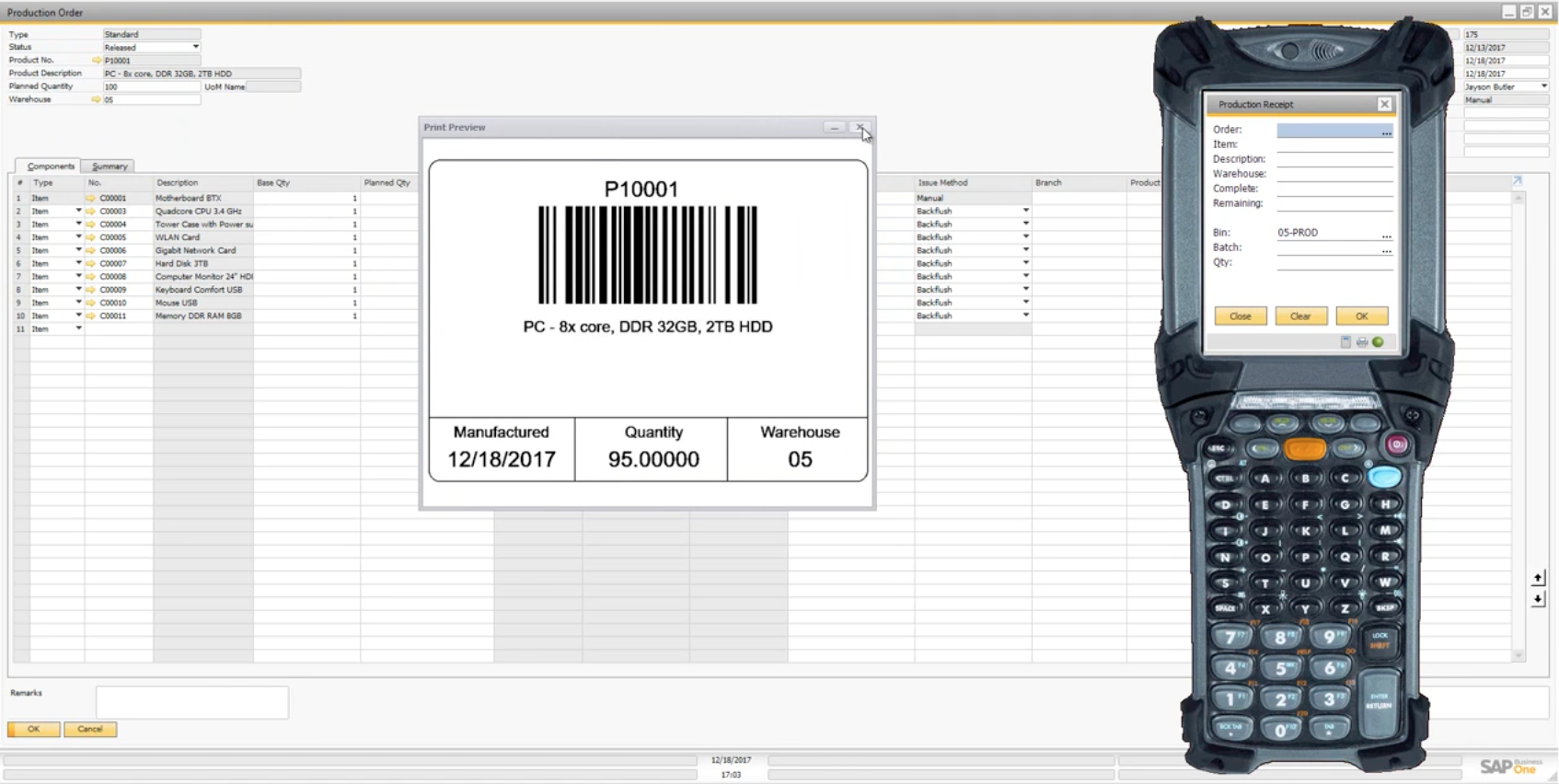 Simplifying SAP Business One Production with WiSys WMS