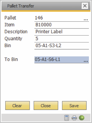 sap business one pallet management-pallet-transfer