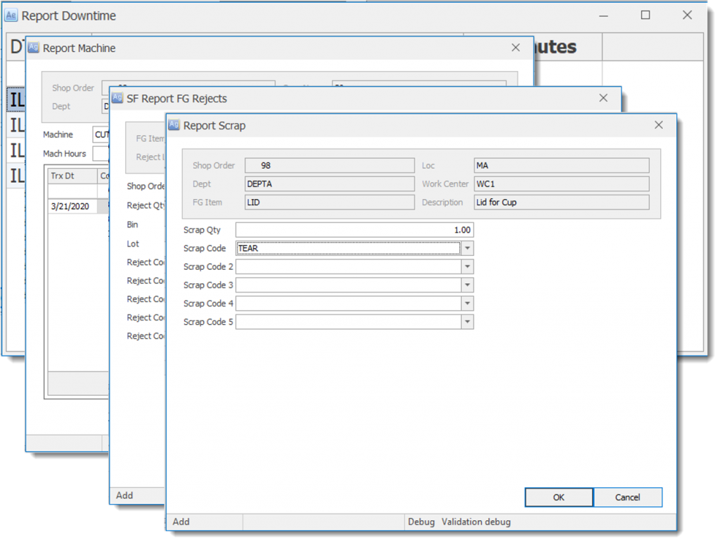 agility shop floor operational reporting