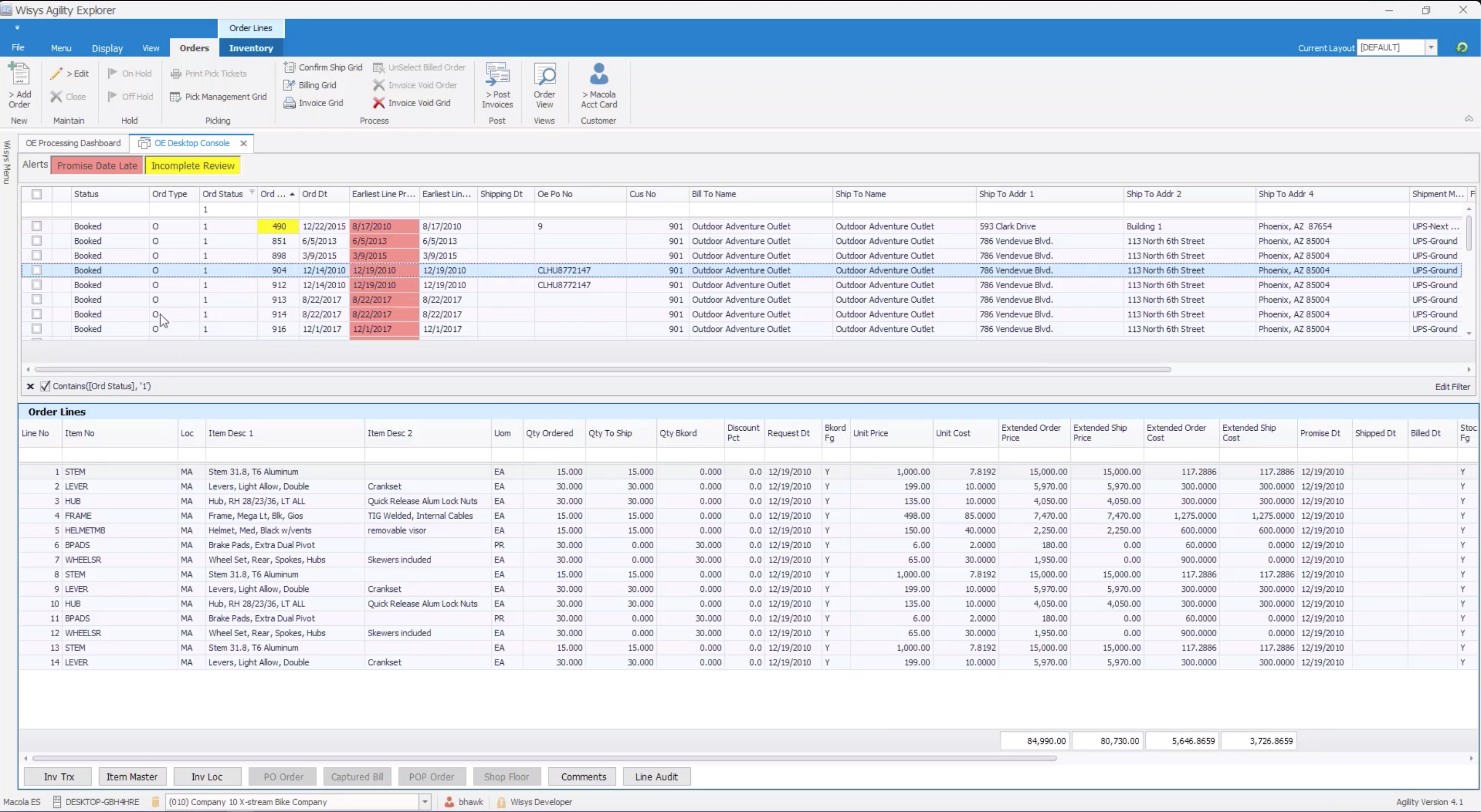 OE Desktop Console for Macola