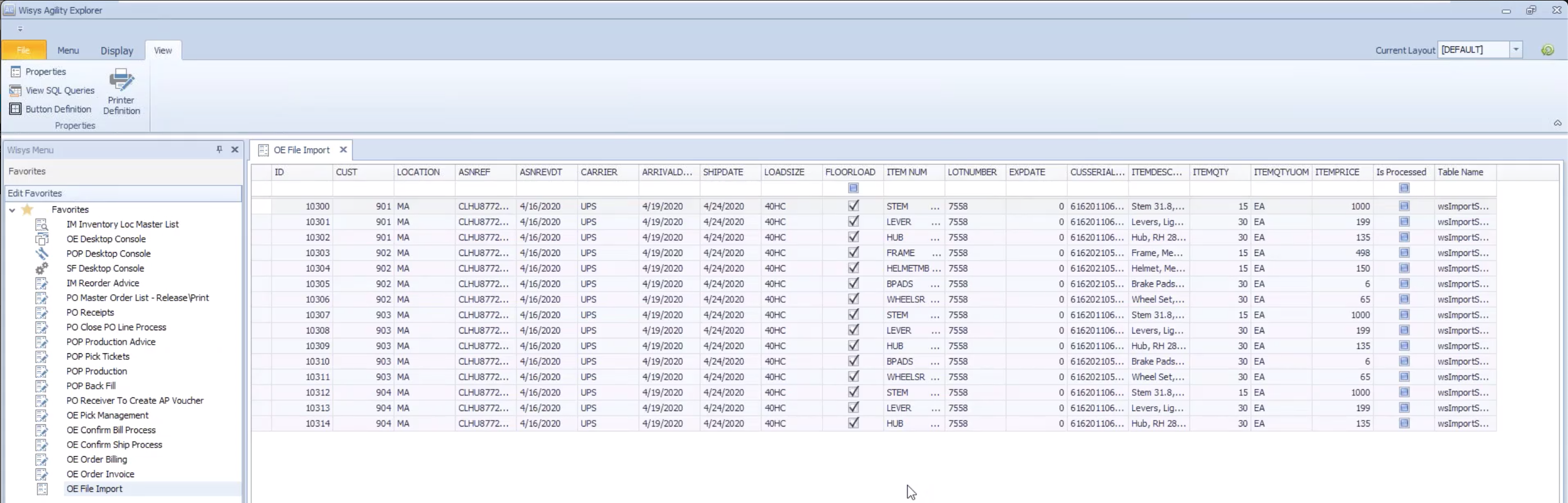 OE File Import for Macola