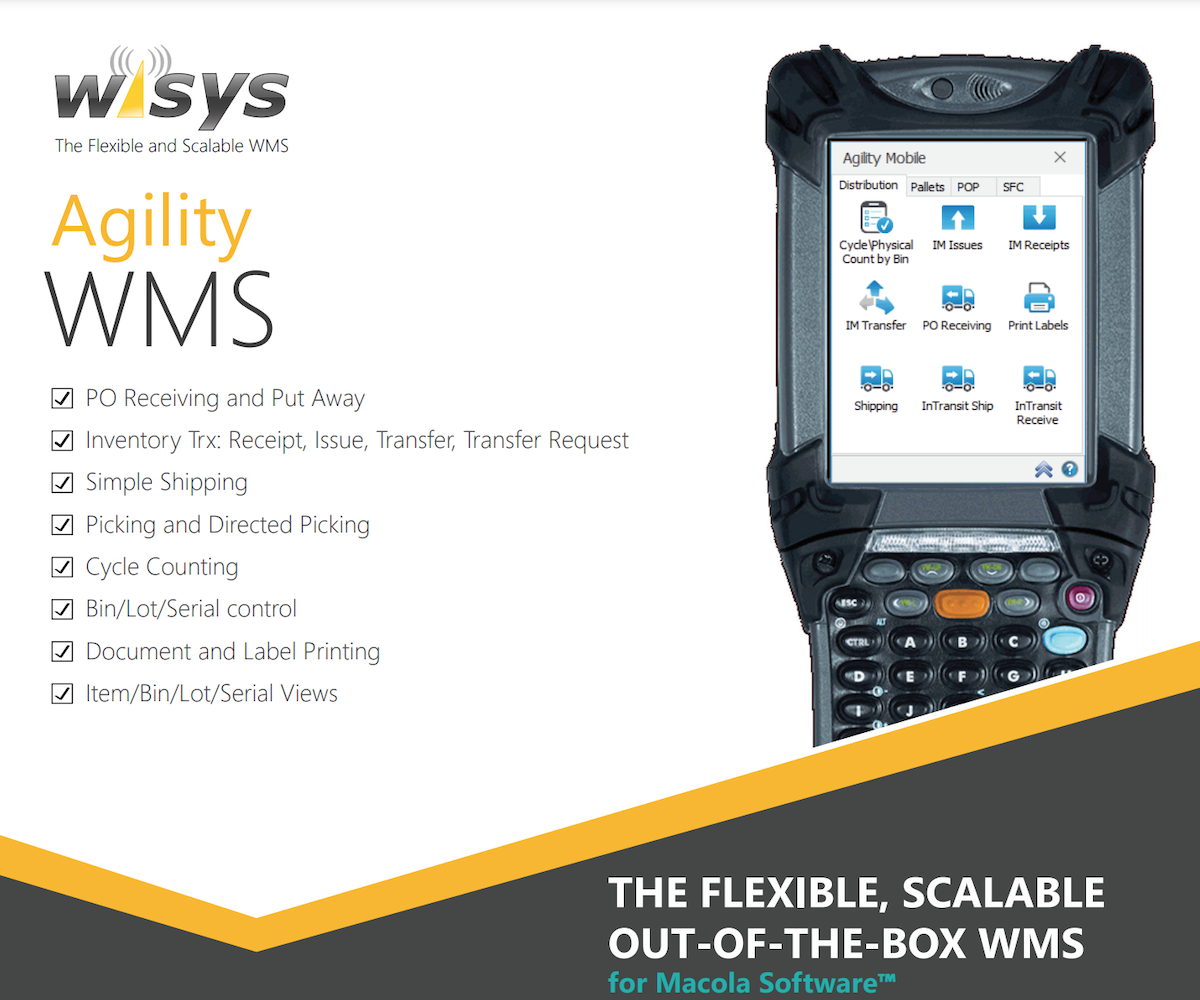agility wms for macola