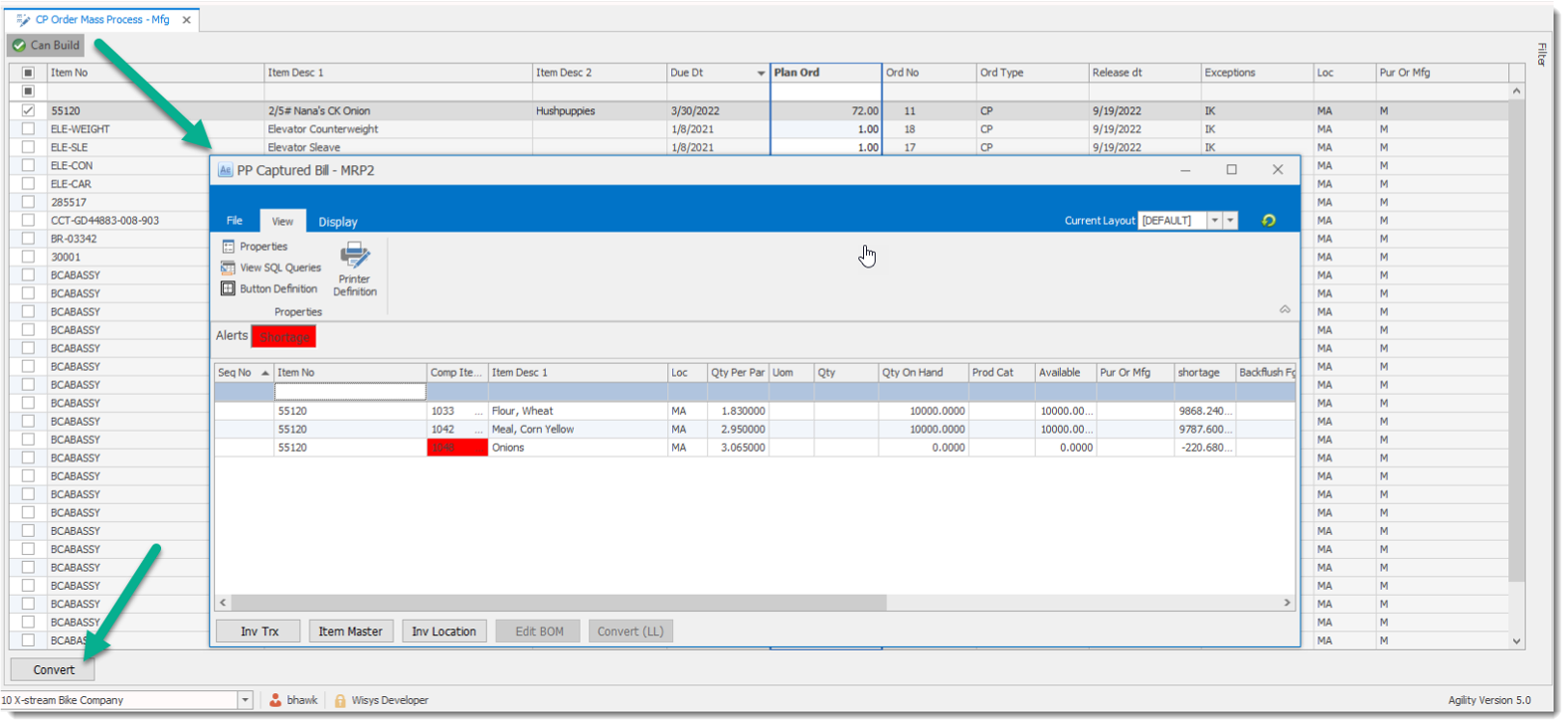 CP Mass Order Process (Manufacturing)